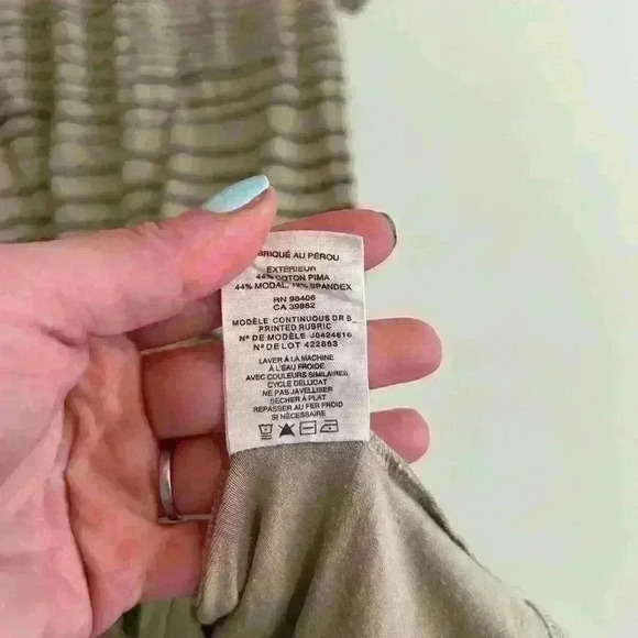 Theory Continuous Stripe Crew Neck Short Sleeve Knit Dress Size Small Pima Cotto - Picture 5 of 5